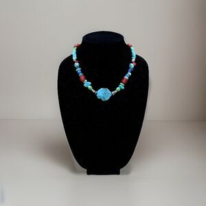 Vintage Multi-Stone Turquoise & Coral Necklace